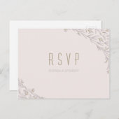 フローラエレガント薄紫素朴な結婚式RSVP インビテーションポストカード (正面/裏面)