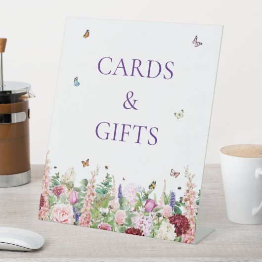 フローラエレガント蝶カードとギフト 台座サイン (インサイチュ)