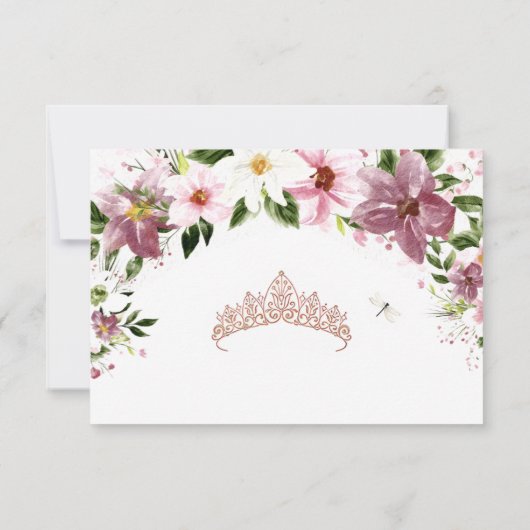 フローラエレガント蝶キンセアニラRSVPカード 出欠カード (裏面)