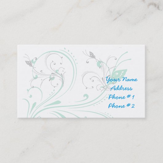 フローラエレガント蝶 名刺 (正面)