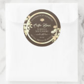 フローラエレガント製品パッケージラベル金ゴールドブラウン ラウンドシール (バッグ)