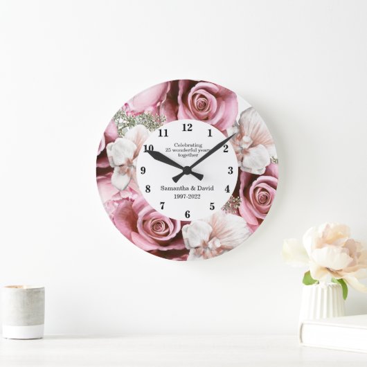 フローラエレガント記念贈与 ラージ壁時計 (ホーム)