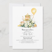 フローラエレガント誕生日パルティー招待状 招待状 (正面)