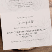 フローラエレガント赤面シンプルゲストアドレス オールインワン招待状