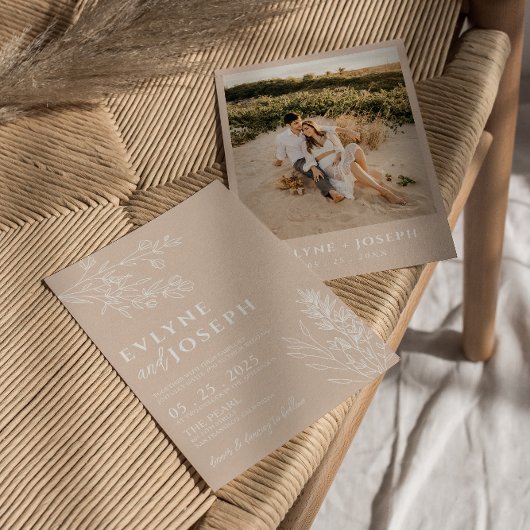 フローラエレガント赤面ハバル結婚ボホ 招待状