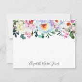 フローラエレガント赤面ピンクホワイトウォーター色牡丹 ノートカード (正面)