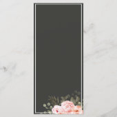 フローラエレガント赤面ピンクボタニカルディナモダンーナー メニュー (裏面)