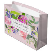 フローラエレガント赤面ピンクマザーズデイ ラージペーパーバッグ (裏面アングル)