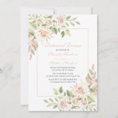 フローラエレガント赤面ピンクローズリハーサルディナー 招待状 (正面)