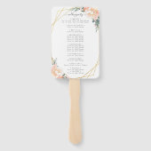 フローラエレガント赤面ピーチクリーム結婚式 プログラム ハンドファン (裏面)