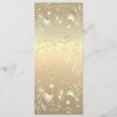 フローラエレガント金ゴールドとブルグンディ結婚ズ メニュー (裏面)