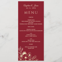 フローラエレガント金ゴールドとブルグンディ結婚ズ