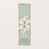 フローラエレガント金ゴールドの緑の名前テーブル番号 (外部フラット)