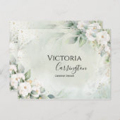 フローラエレガント金ゴールドグリーンプロフェッショナルありがとう ポストカード (正面/裏面)