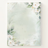 フローラエレガント金ゴールドグリーンプロフェッショナル事業 ノートブック (裏面)