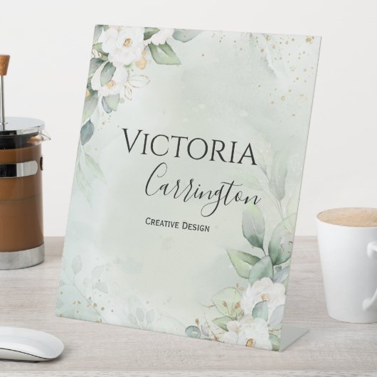 フローラエレガント金ゴールドグリーンプロフェッショナル事業 台座サイン (インサイチュ)