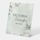 フローラエレガント金ゴールドグリーンプロフェッショナル事業 台座サイン (正面)