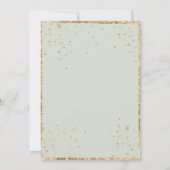 フローラエレガント金ゴールドセージモダンキンセアニラ 招待状 (裏面)