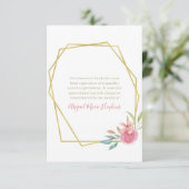 フローラエレガント金ゴールドフレームありがとうご忌引 サンキューカード (スタンド正面)