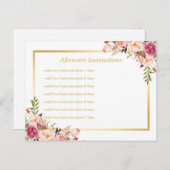 フローラエレガント金ゴールドラッシュサロンアフターケアカード ポストカード (正面/裏面)