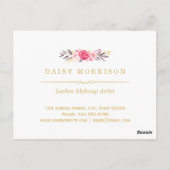 フローラエレガント金ゴールドラッシュサロンアフターケアカード ポストカード (裏面)