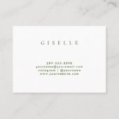 フローラエレガント金ゴールドレターピンク水色スプラッシュ 名刺 (裏面)