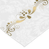フローラエレガント金ゴールドレース(ホワイトダマスク付) 2 ショートテーブルランナー (コーナー)