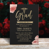 フローラエレガント金ゴールド医療ナース卒業党 招待状