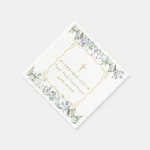 フローラエレガント金ゴールド十字聖餐式 スタンダードカクテルナプキン (角)