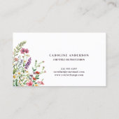 フローラエレガント金ゴールド名刺 名刺 (裏面)