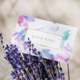 フローラエレガント金ゴールド枠 名刺