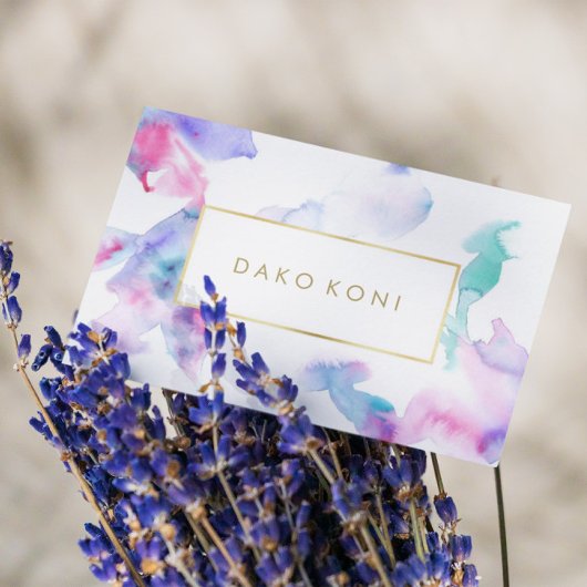 フローラエレガント金ゴールド枠 名刺