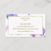 フローラエレガント金ゴールド枠 名刺 (裏面)