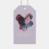 フローラエレガント金ゴールド紫紫紫紫紫陽花結婚の ギフトタグ (正面)