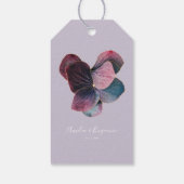 フローラエレガント金ゴールド紫紫紫紫紫陽花結婚の ギフトタグ (裏面)