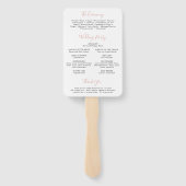 フローラエレガント金ゴールド赤面ピンク結婚式 プログラム ハンドファン (裏面)