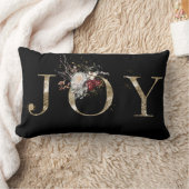 フローラエレガント金ゴールドJOYクリスマス ランバークッション (ブランケット)