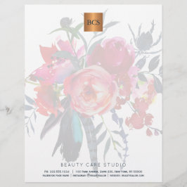 フローラエレガント金属金ゴールドモノグラムの銅 レターヘッド