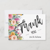フローラエレガント開花ブーケフラットサンキューカード サンキューカード (正面)