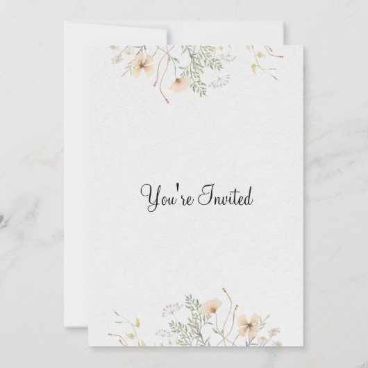 フローラエレガント間引き日付を保存 招待状 (裏面)