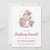 フローラエレガント雪だるまクリスマスブランチ 招待状 (正面)
