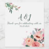 フローラエレガント飲食品ラベルセット ワインラベル (シングルラベル)