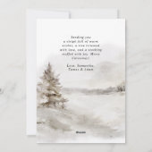 フローラエレガント鹿の水色メリークリスマス シーズンカード (裏面)