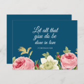 フローラエレガント1コリント16: 14 ポストカード (正面/裏面)