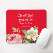 フローラエレガント1コリント16: 14 マウスパッド (マウス)