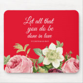 フローラエレガント1コリント16: 14 マウスパッド (正面)