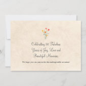 フローラエレガント50歳招待状花50年 招待状 (裏面)