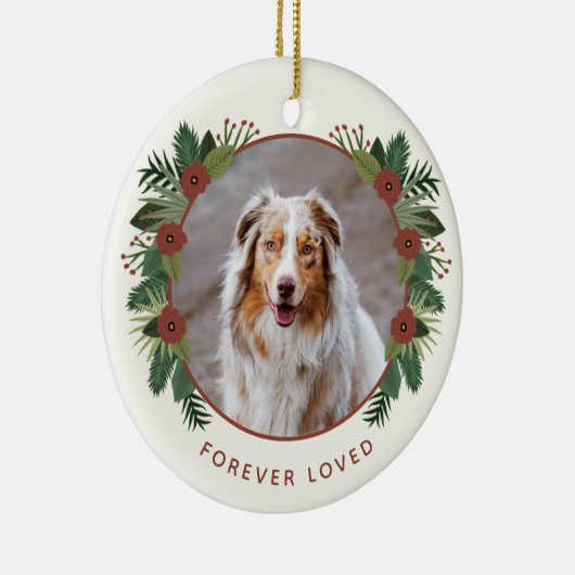 フローラエレガント・グリーンリー記念2写真クリスマス セラミックオーナメント (右)