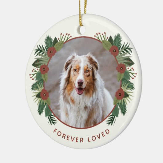 フローラエレガント・グリーンリー記念2写真クリスマス セラミックオーナメント (左)