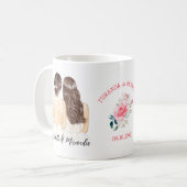 フローラエレガント・ブラウンが花嫁の提案を聞く コーヒーマグカップ (正面左)